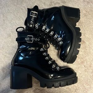 Jeffery Campbell patent leather booties